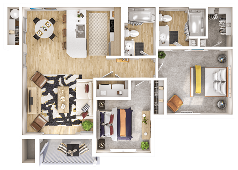 The Goat at Broadmoor in Pasco, Washington C1 Floor Plan